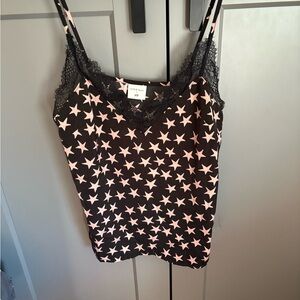 H&M Black and Pink Star Pajama Top